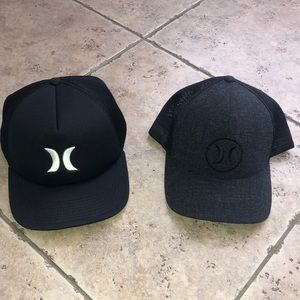 Hurley OS SnapBack and L/XL Flexfit Black Hats